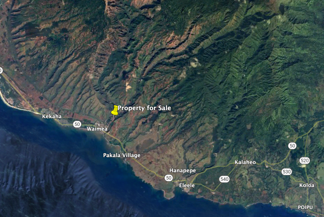 155,000 RARELY AVAILABLE lot in Waimea Valley, Kauai, Hawaii